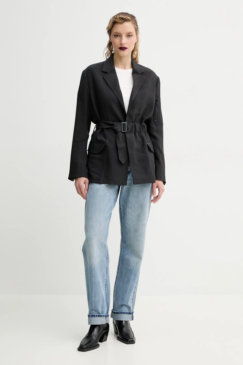 Піджак G-Star Raw колір чорний однобортний однотонний D26460-D714