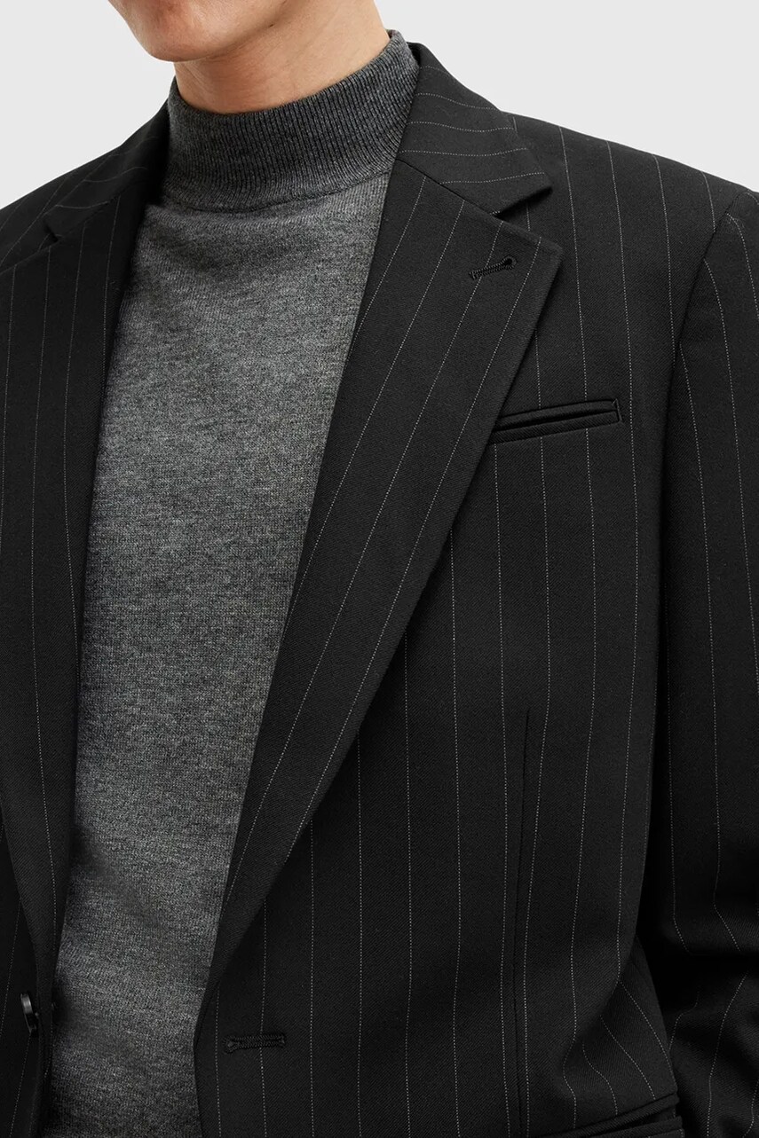Піджак AllSaints HEDDON чоловічий колір чорний M041QB