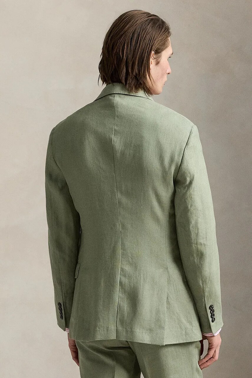 Льняний жакет Polo Ralph Lauren колір зелений 715966909