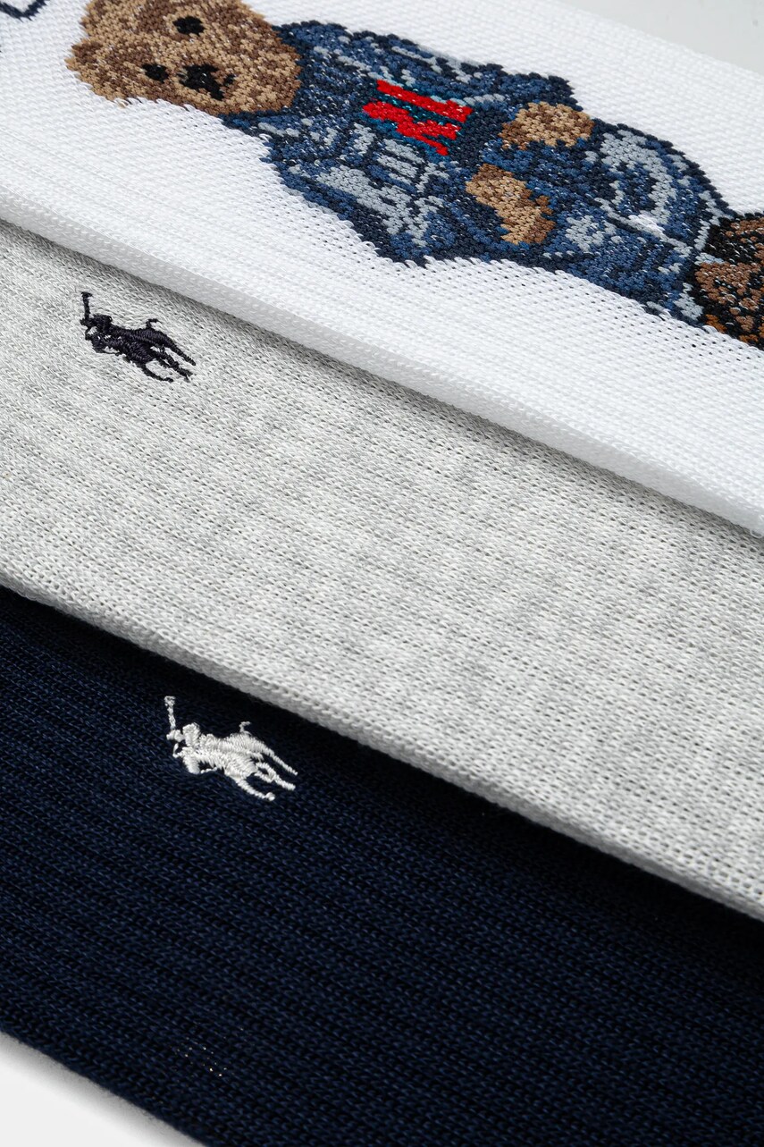 Шкарпетки Polo Ralph Lauren 3-pack жіночі колір синій 455882850