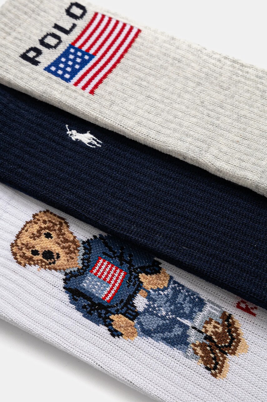 Шкарпетки Polo Ralph Lauren 3-pack жіночі колір синій 455968680
