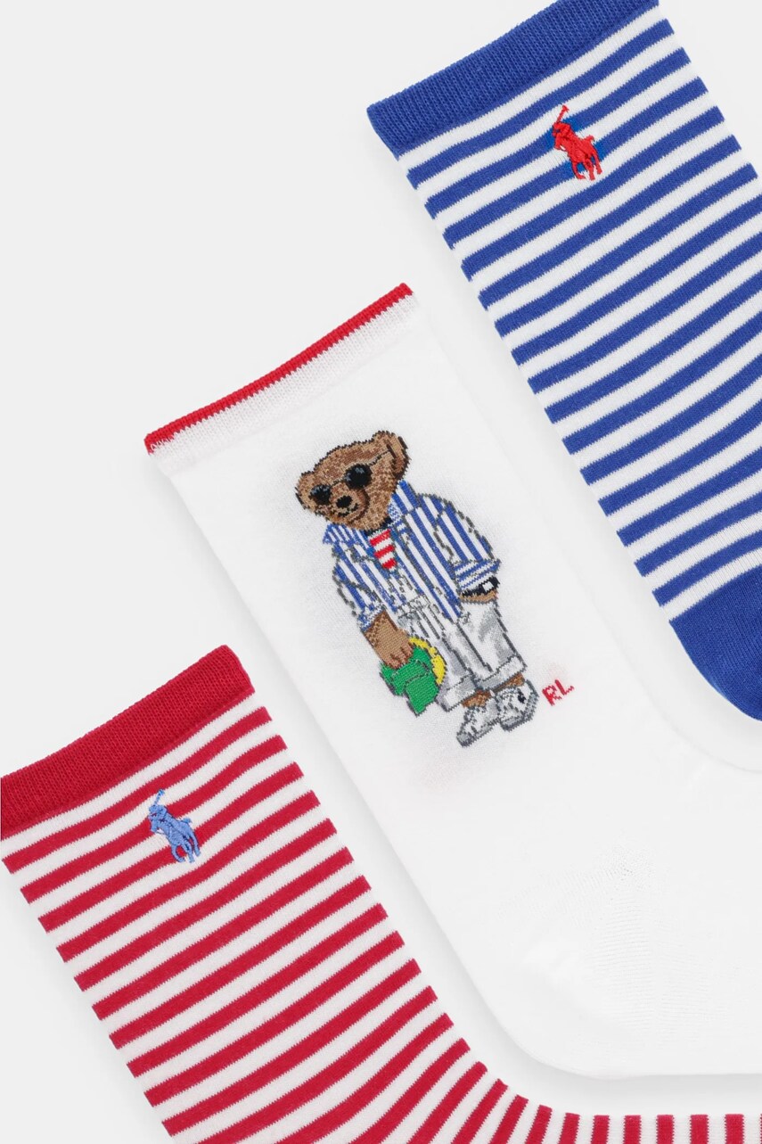 Шкарпетки Polo Ralph Lauren 3-pack жіночі колір білий 455972027
