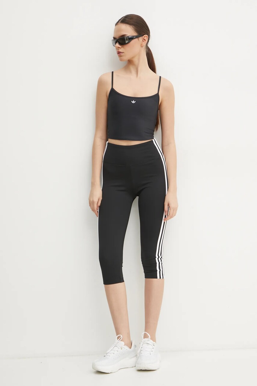 Легінси adidas Originals 3S CAPRI LGNS жіночі колір чорний візерунок JD5019