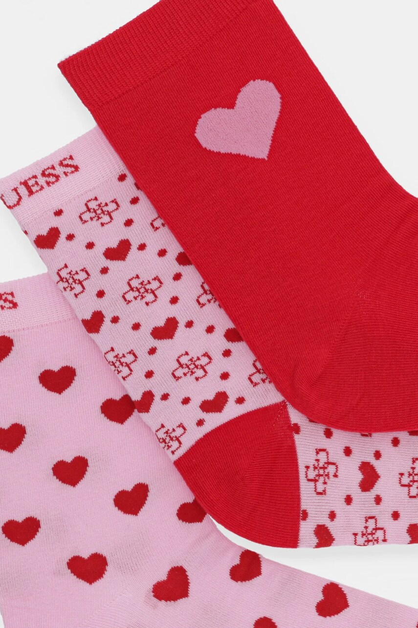 Шкарпетки Guess 3-pack жіночі колір рожевий O5RG10 KBZU0