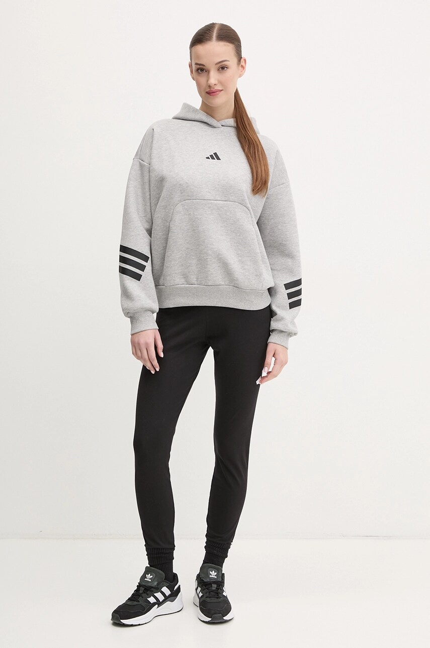 Легінси adidas Essentials жіночі колір чорний з принтом JH1182