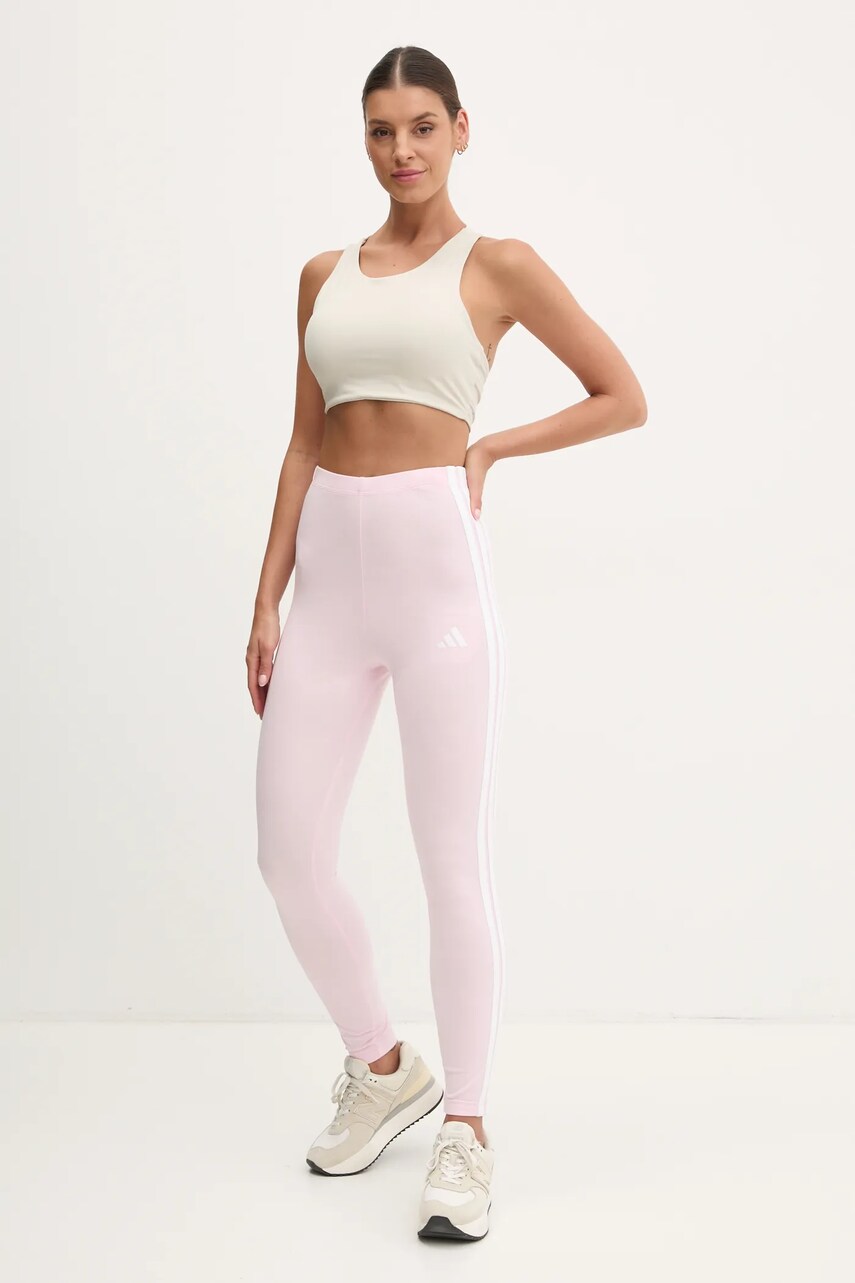 Легінси adidas Essentials жіночі колір рожевий візерунок JC5578