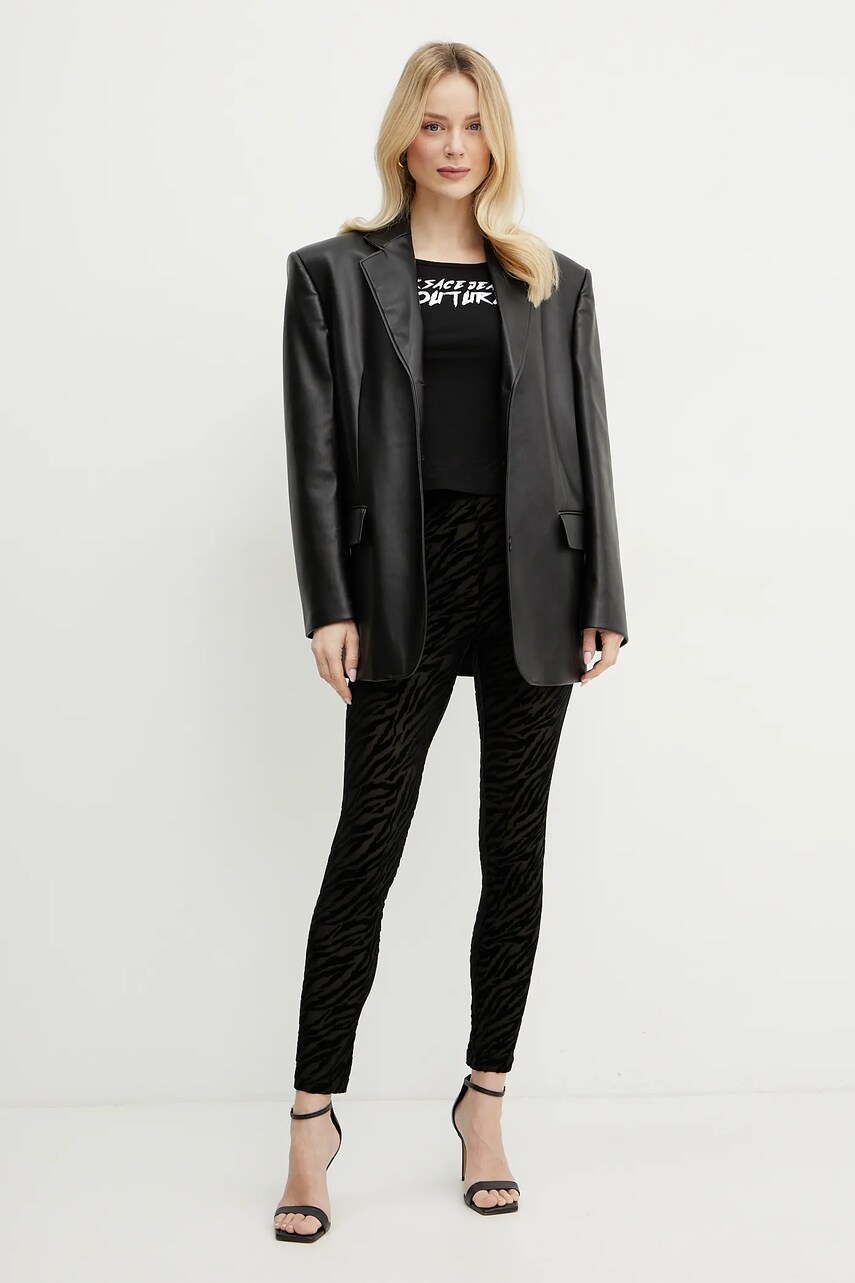 Легінси Versace Jeans Couture жіночі колір чорний 78HAC101 J0191
