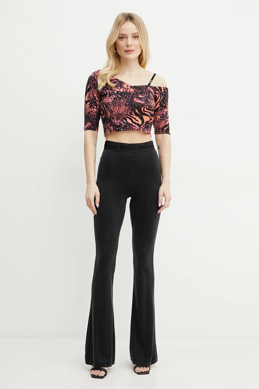 Легінси Versace Jeans Couture жіночі колір чорний однотонні 78HAC107 J0190