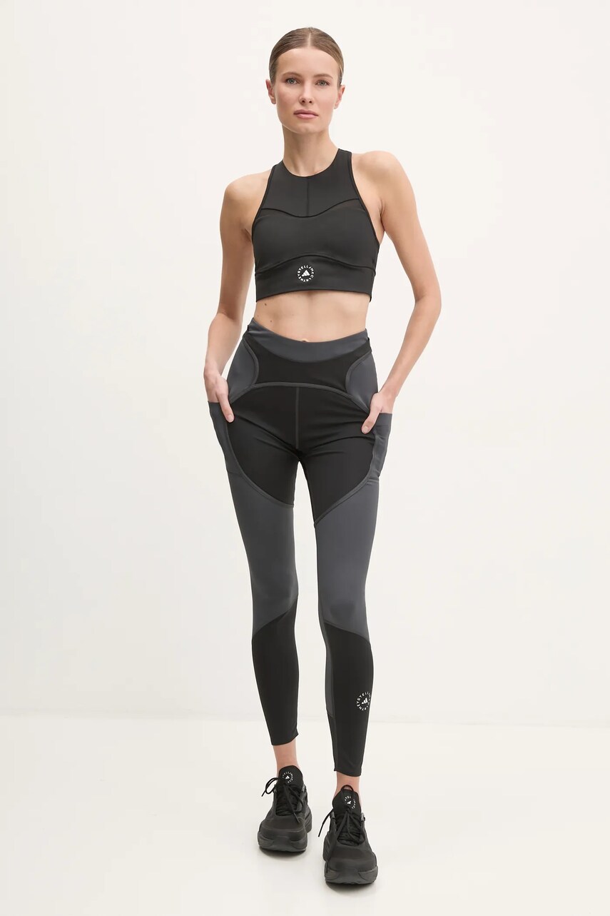 Легінси для тренувань adidas by Stella McCartney Two-Tone колір чорний візерунок JM0302