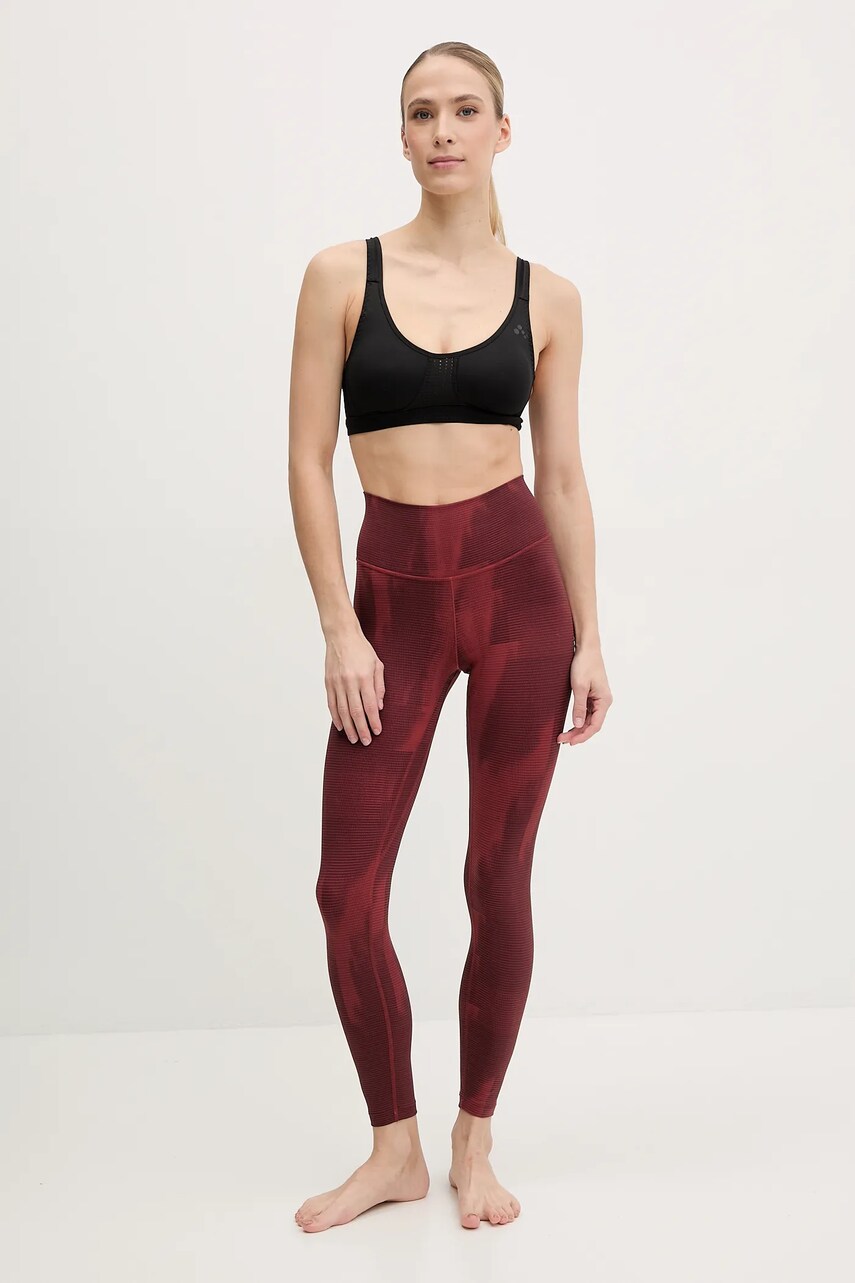 Легінси для йоги adidas Performance All Me колір бордовий візерунок JJ3874