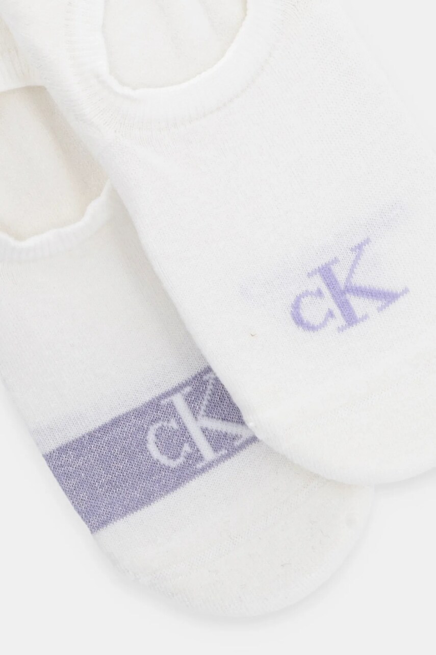Шкарпетки Calvin Klein Jeans 2-pack жіночі колір білий 701230601