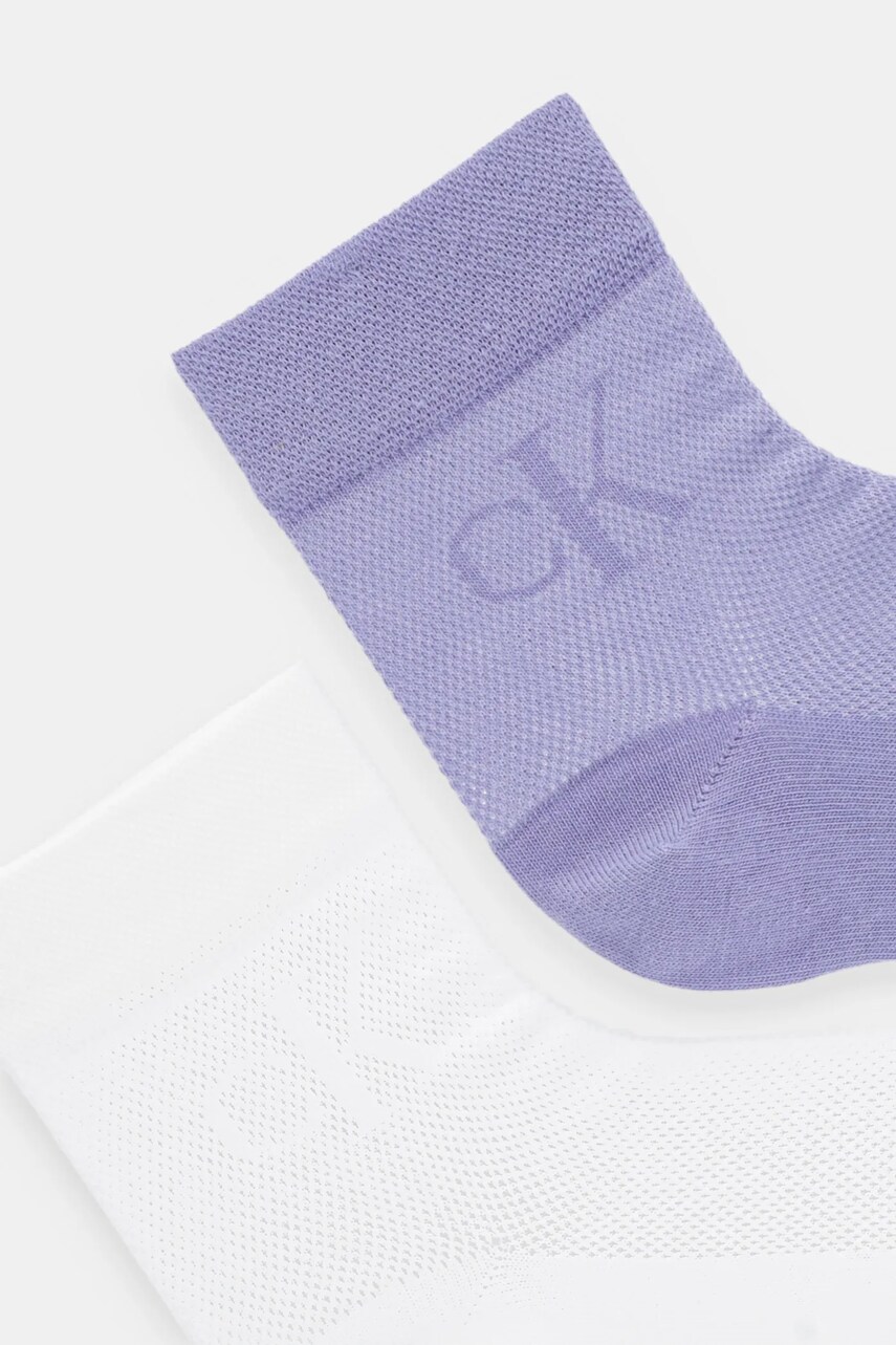 Шкарпетки Calvin Klein Jeans 2-pack жіночі колір фіолетовий 701231400