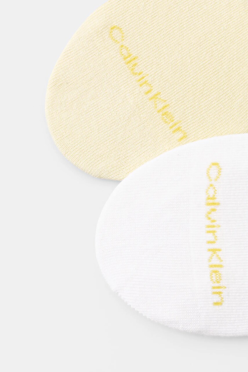 Шкарпетки Calvin Klein Jeans 2-pack жіночі колір жовтий 701231401