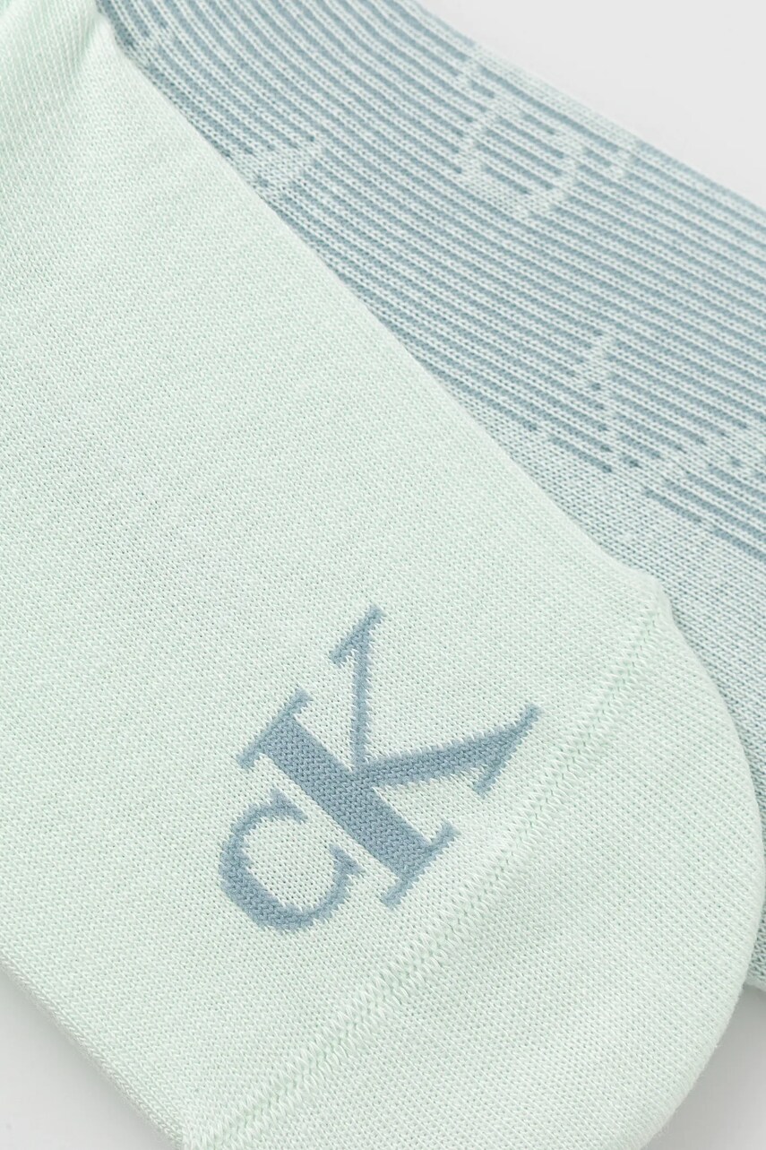 Шкарпетки Calvin Klein Jeans 2-pack жіночі колір бірюзовий 701232667