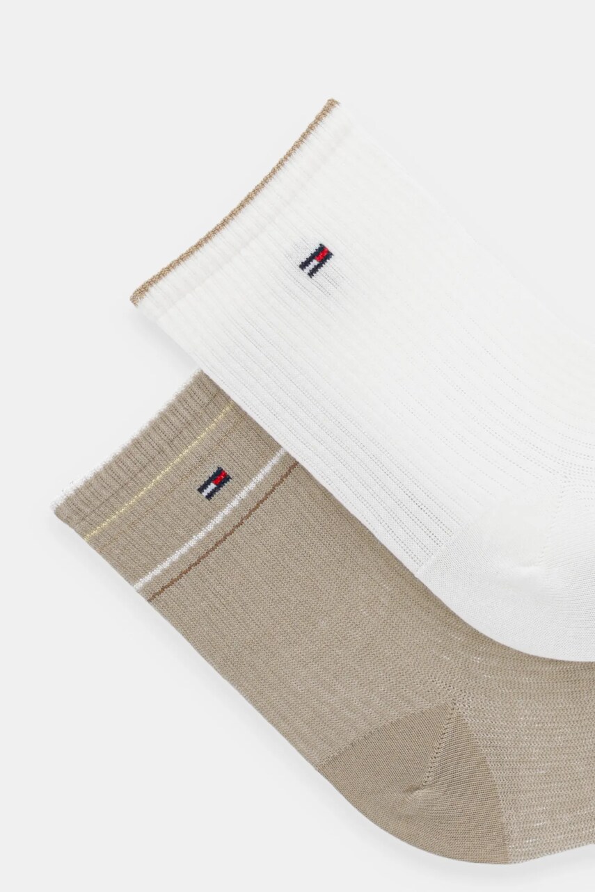 Шкарпетки Tommy Hilfiger 2-pack жіночі колір бежевий 701232614