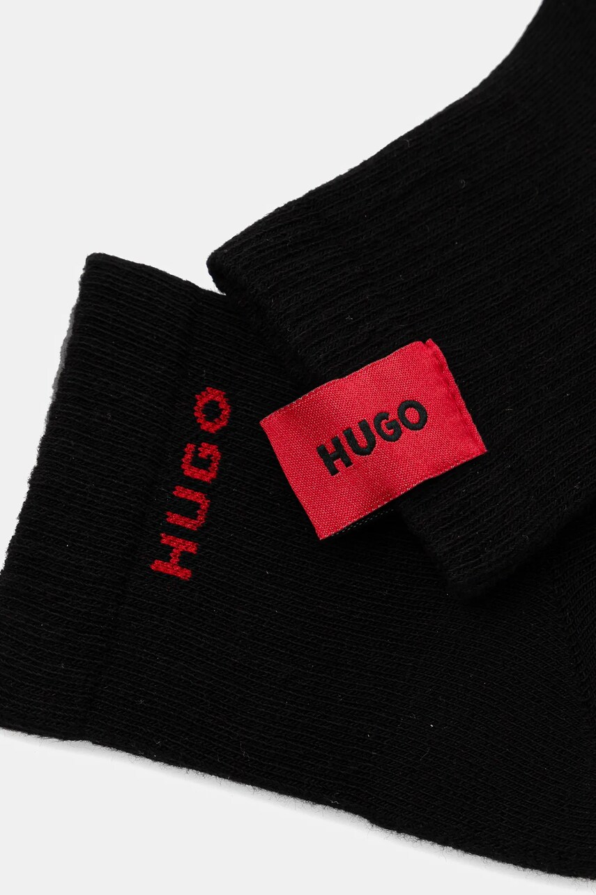 Бавовняні шкарпетки HUGO 2-pack колір чорний 50531469