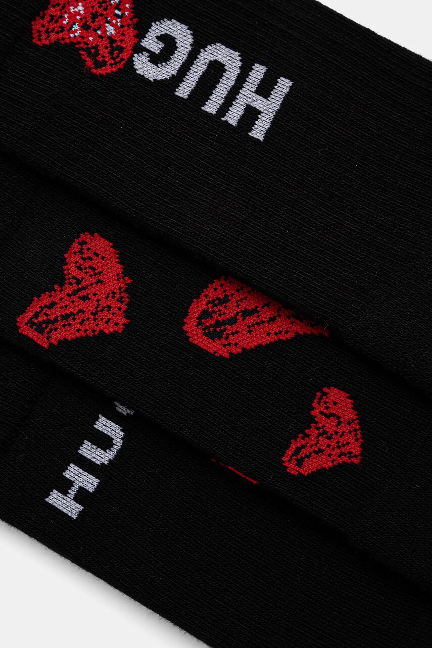 Шкарпетки HUGO 3-pack чоловічі колір чорний 50531501