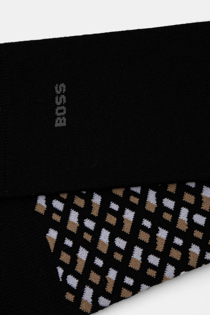 Шкарпетки BOSS 2-pack чоловічі колір чорний 50515141