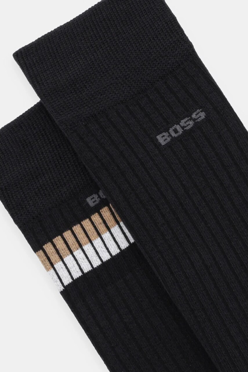 Шкарпетки BOSS 2-pack чоловічі колір чорний 50531074
