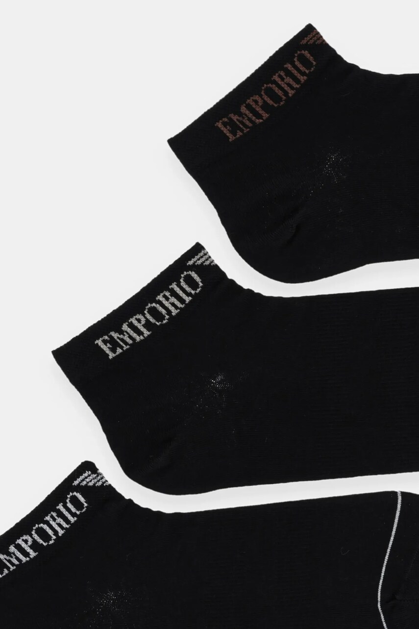 Шкарпетки Emporio Armani Underwear 3-pack чоловічі колір чорний EM000550 AF12276
