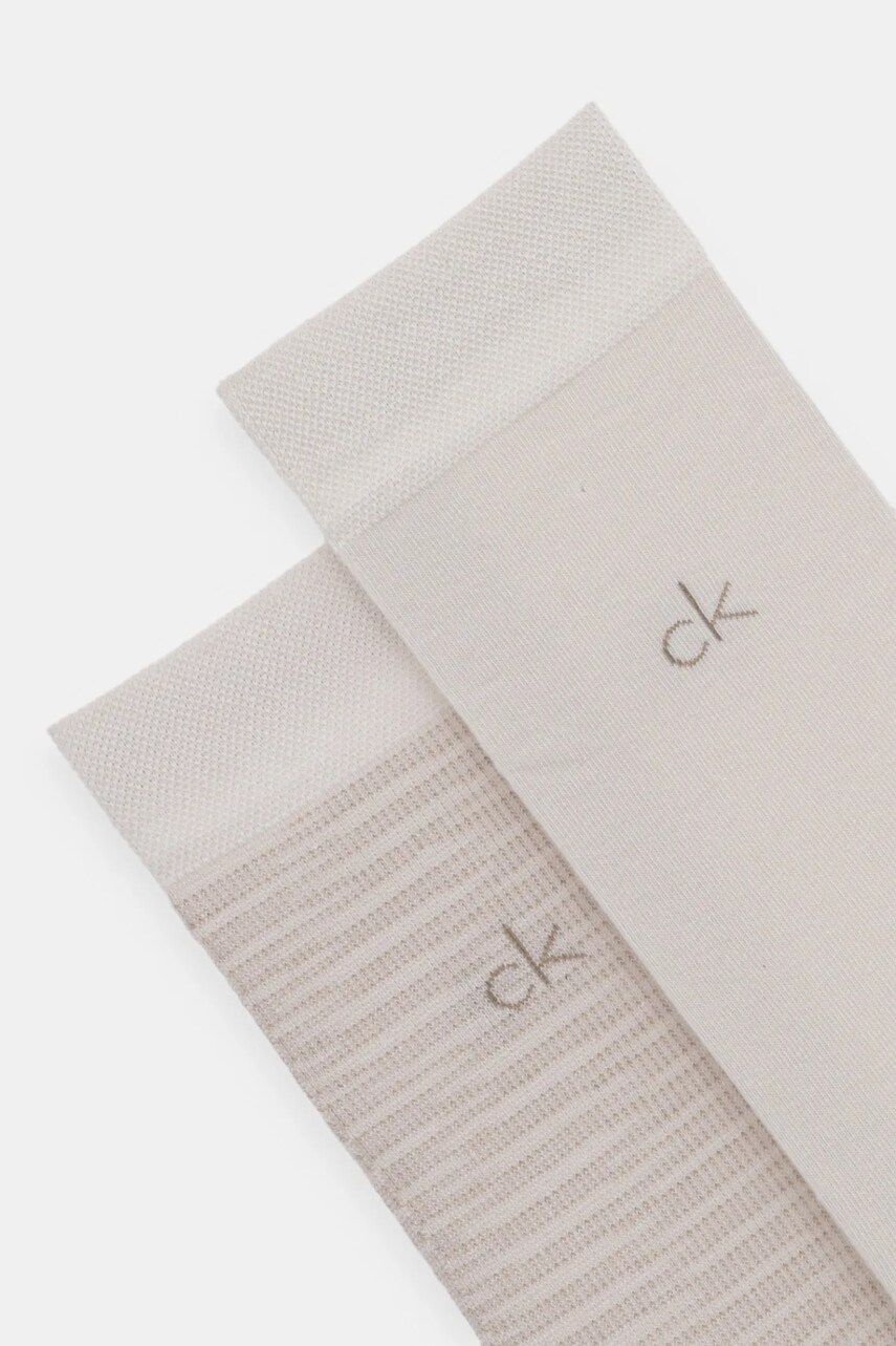 Шкарпетки Calvin Klein 2-pack чоловічі колір бежевий 701231365