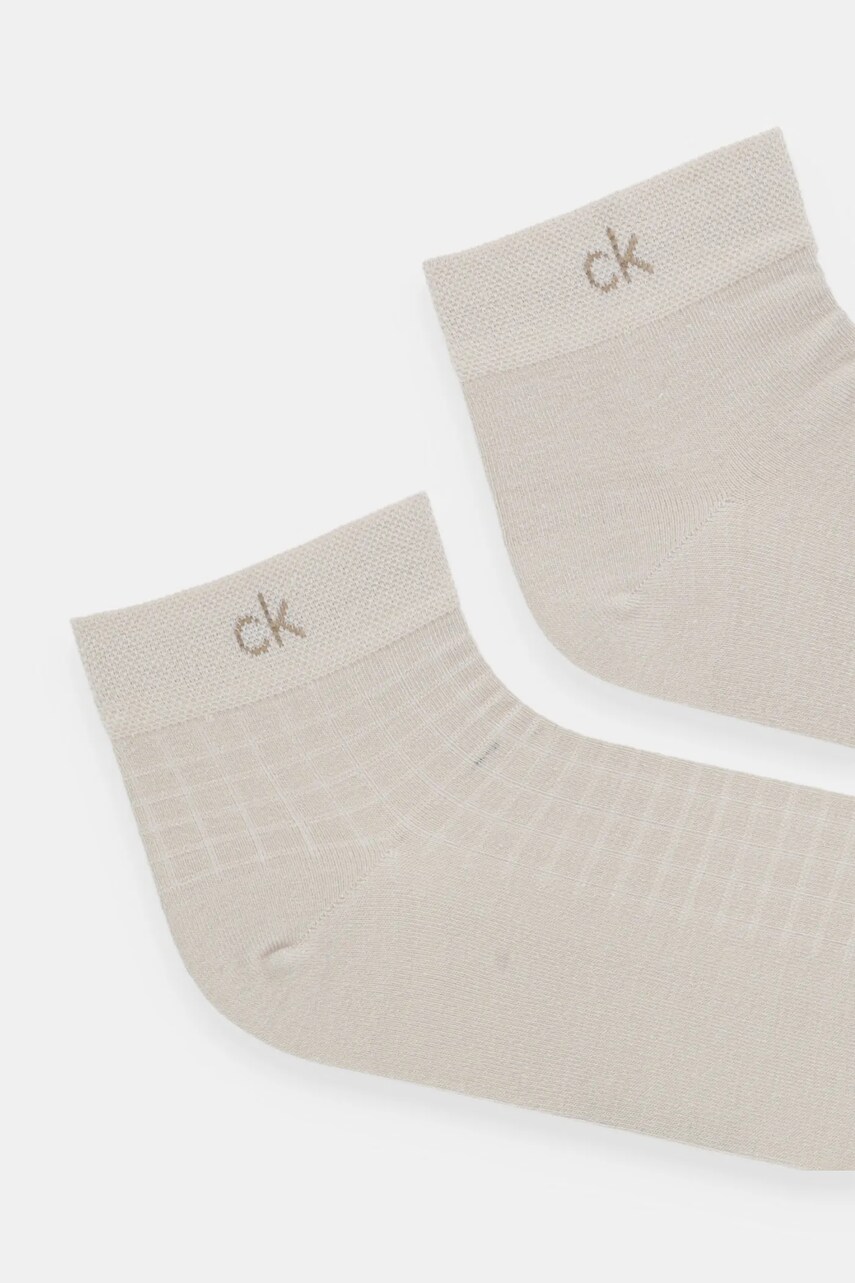 Шкарпетки Calvin Klein 2-pack чоловічі колір бежевий 701231369