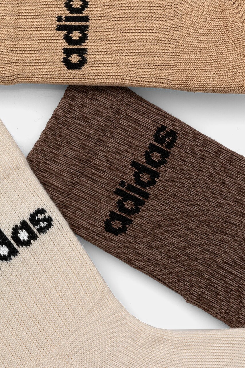 Шкарпетки adidas Essentials 3-pack колір бежевий IZ0106