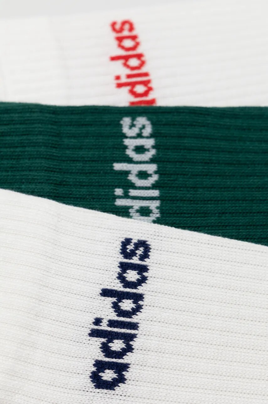 Шкарпетки adidas Essentials 3-pack колір зелений JG3697