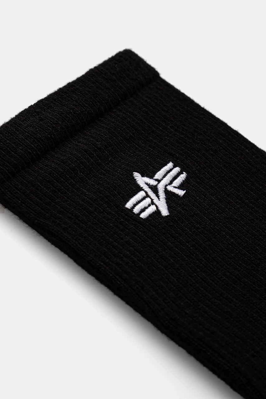 Бавовняні шкарпетки Alpha Industries Basic Socks 3 Pack 3-pack колір чорний 156986