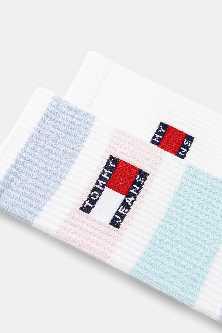 Шкарпетки Tommy Jeans 2-pack колір бірюзовий 701232726