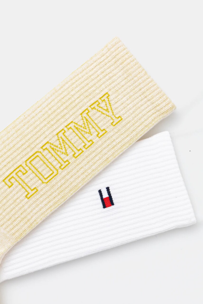 Шкарпетки Tommy Jeans 2-pack колір жовтий 701233338