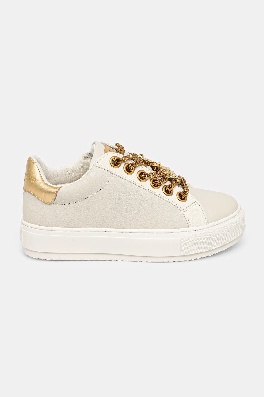 Шкіряні кросівки Kurt Geiger London Laney Charm колір бежевий 3941215109