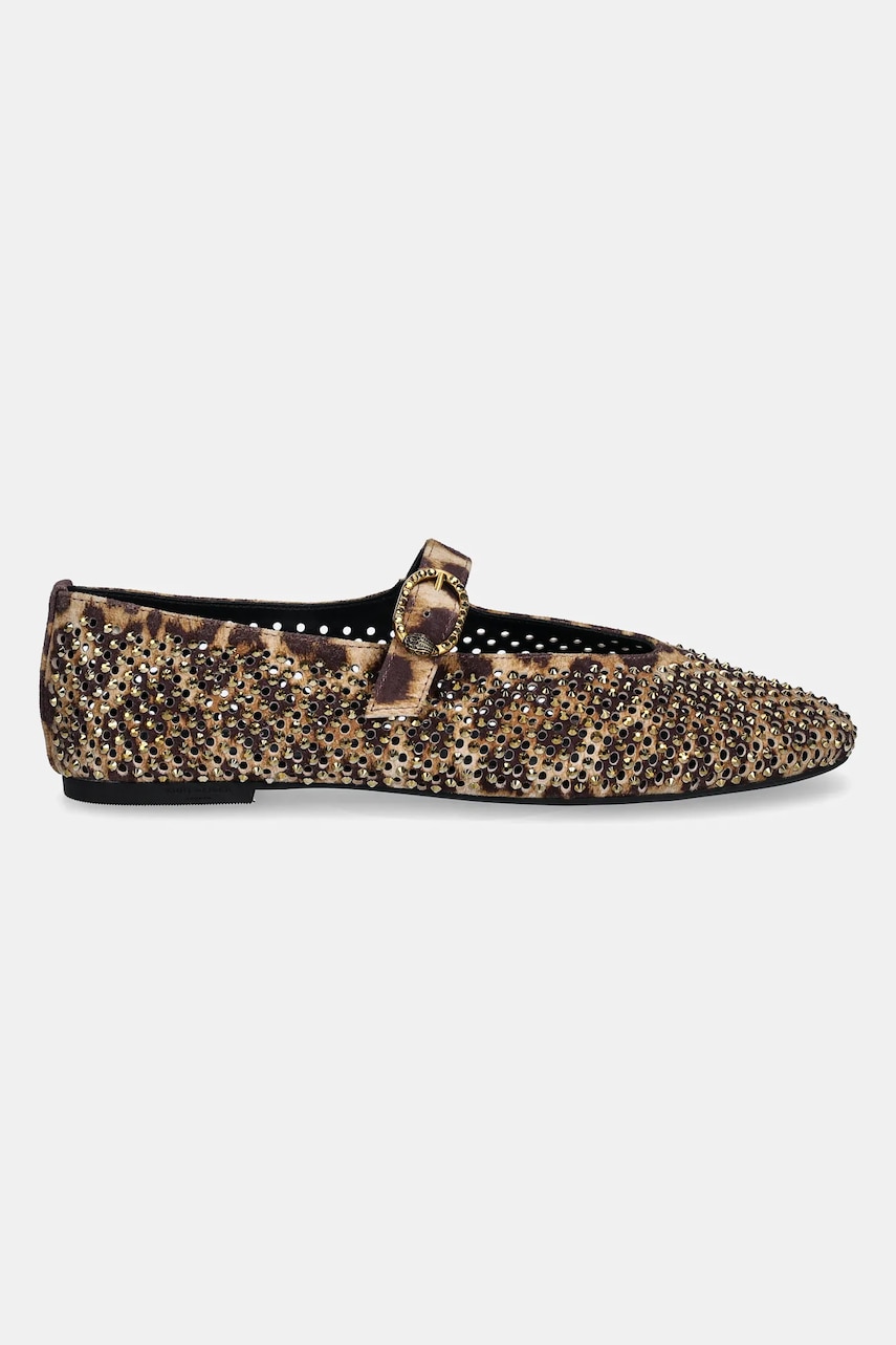 Замшеві балетки Kurt Geiger London Mayfair Ballet Flat колір бежевий  2656339289
