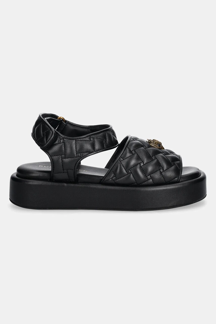 Шкіряні сандалі Kurt Geiger London Onyx Flatform жіночі колір чорний на платформі 3940600109