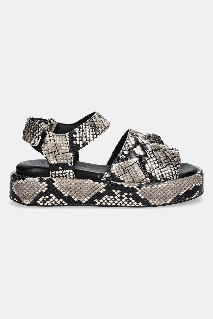 Купити Шкіряні сандалі Kurt Geiger London Onyx Flatform жіночі колір бежевий на платформі 3940639719 – головне зображення