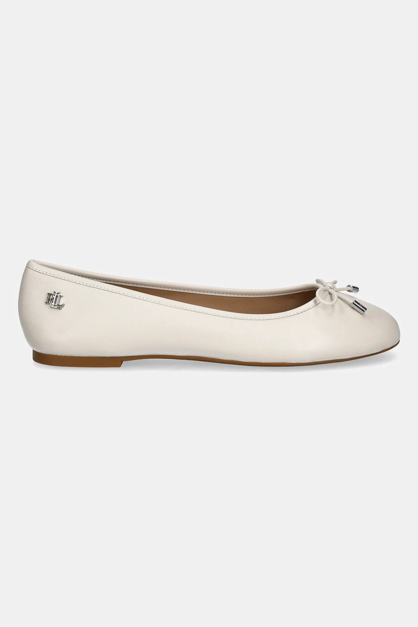 Шкіряні балетки Lauren Ralph Lauren Jayna колір бежевий  802940728006