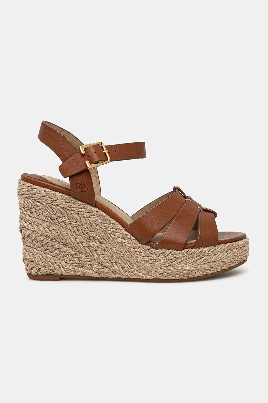 Шкіряні сандалі Lauren Ralph Lauren Soffia Espdr колір коричневий 802953961001