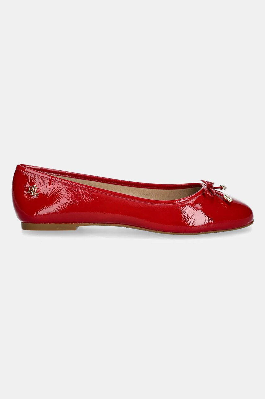 Шкіряні балетки Lauren Ralph Lauren Jayna колір червоний  802956765002