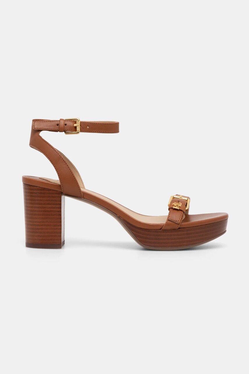 Шкіряні сандалі Lauren Ralph Lauren Melissah колір коричневий 802959162002