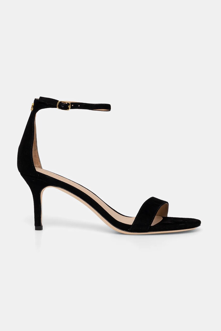 Замшеві сандалі Lauren Ralph Lauren Allie Mid колір чорний 802959175001