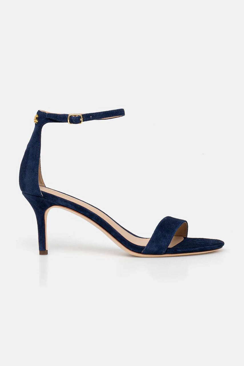 Замшеві сандалі Lauren Ralph Lauren Allie Mid колір синій 802959175002