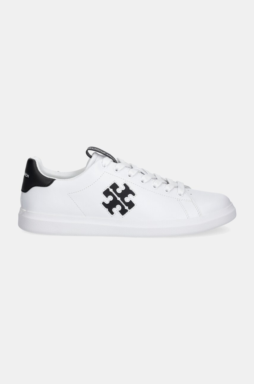 Шкіряні кросівки Tory Burch Double T Howell Court колір білий 149728-101