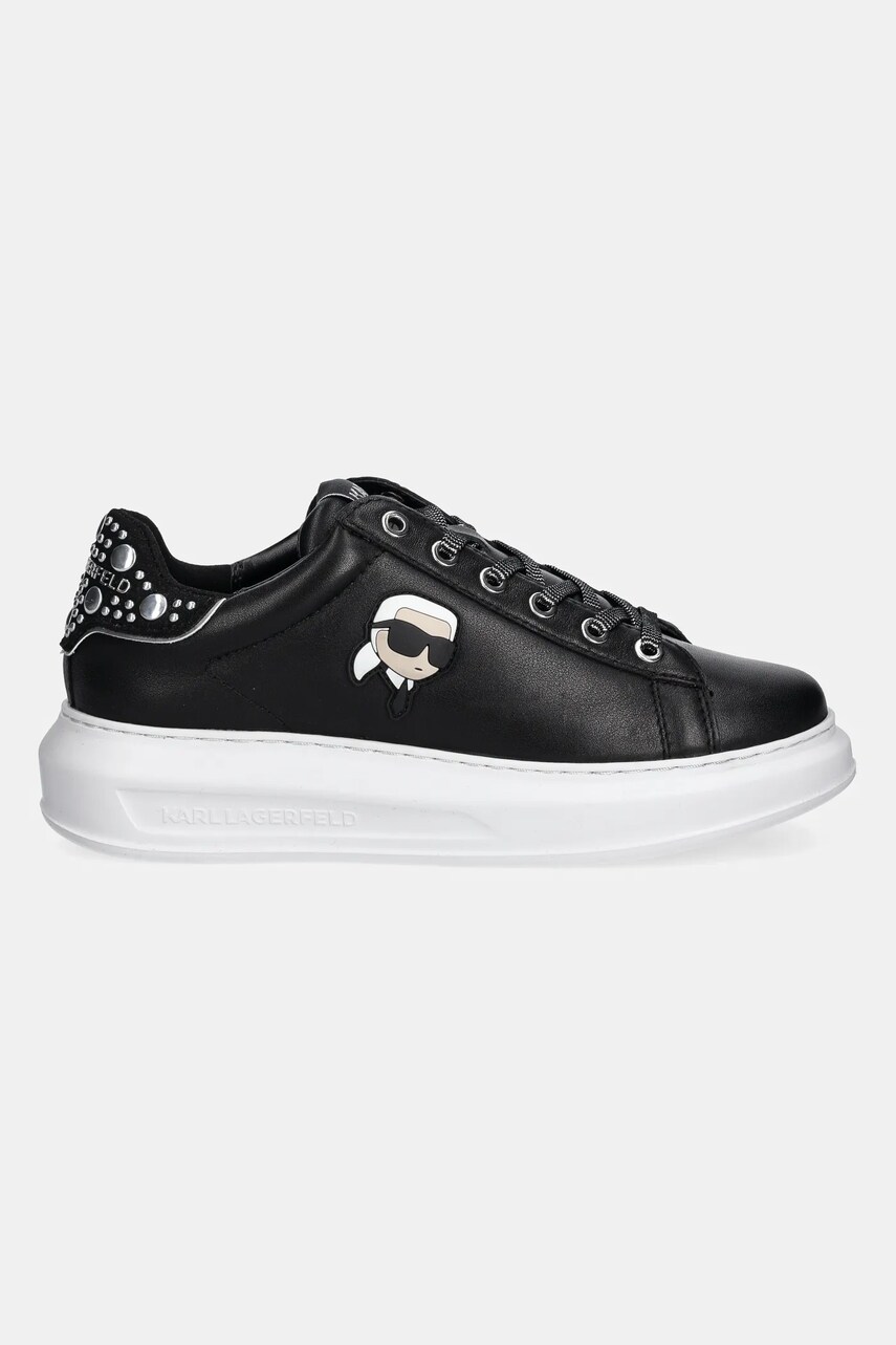 Шкіряні кросівки Karl Lagerfeld KAPRI NFT колір чорний KL62529M