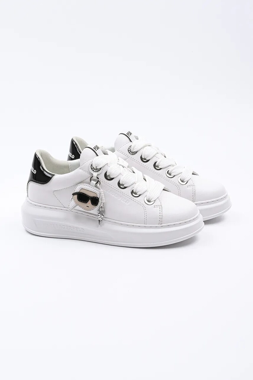 Шкіряні кросівки Karl Lagerfeld KAPRI колір білий KL62576T