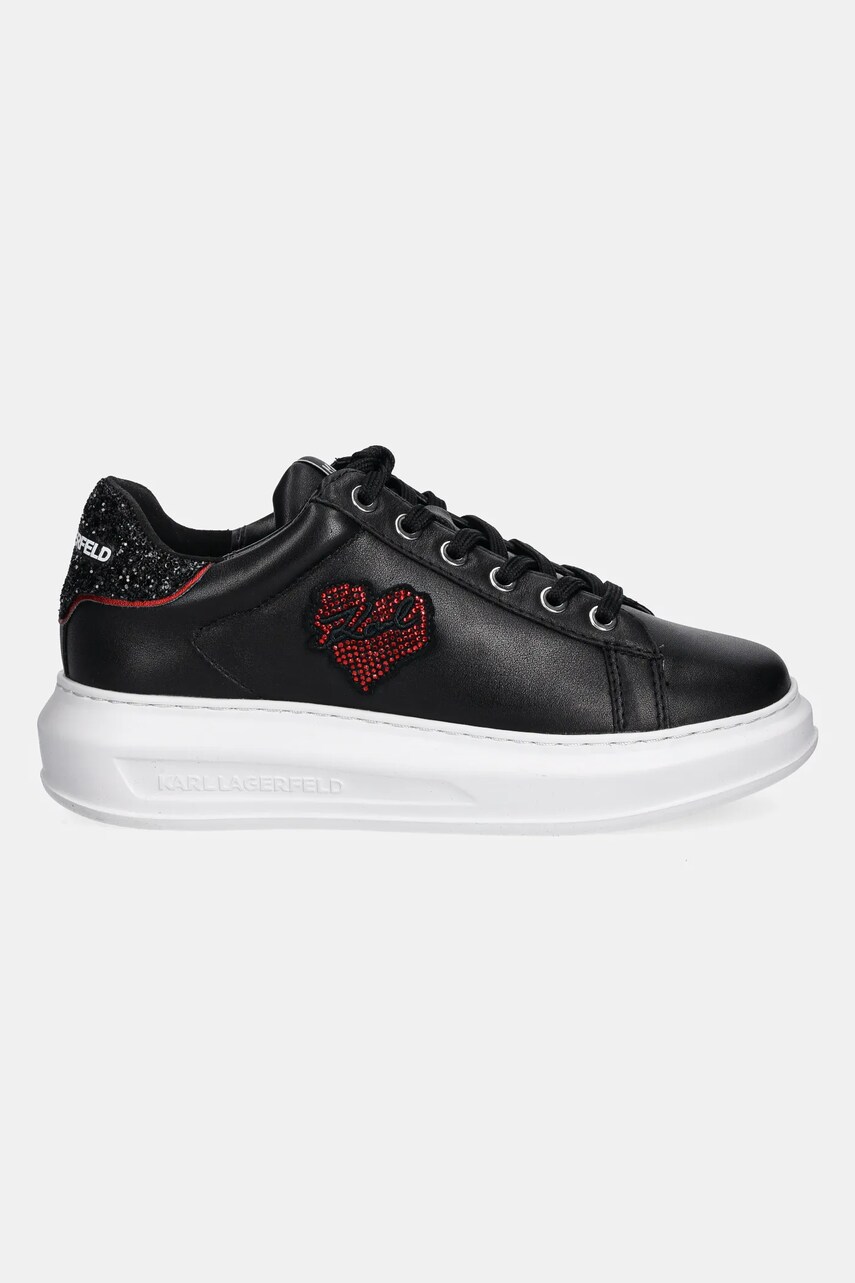Шкіряні кросівки Karl Lagerfeld KAPRI колір чорний KL62515V