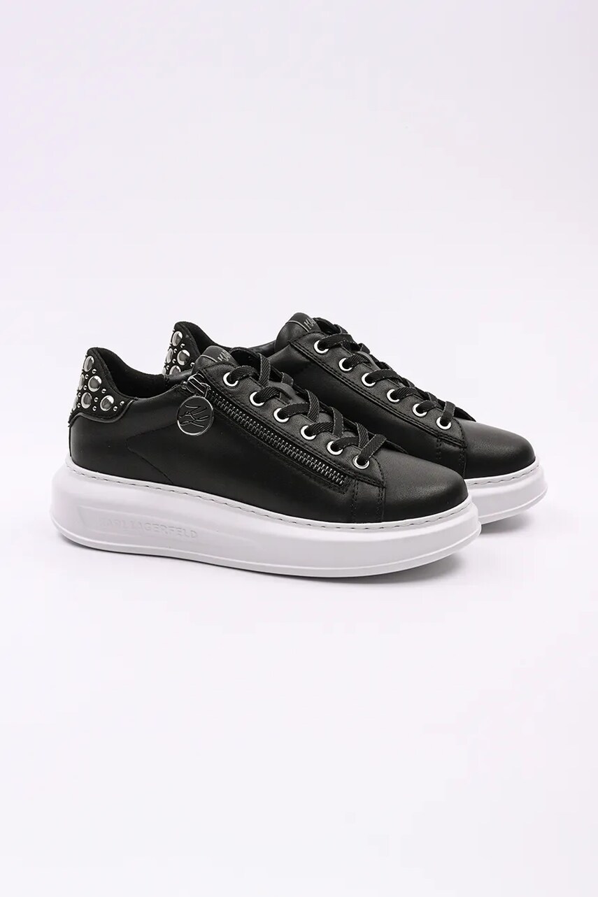 Шкіряні кросівки Karl Lagerfeld KAPRI колір чорний KL62527F