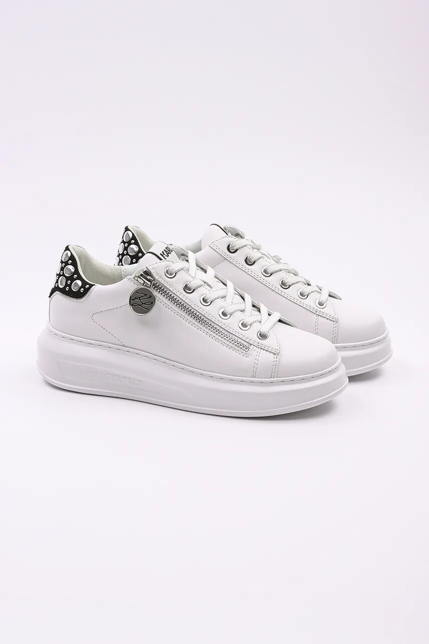 Шкіряні кросівки Karl Lagerfeld KAPRI колір білий KL62527F