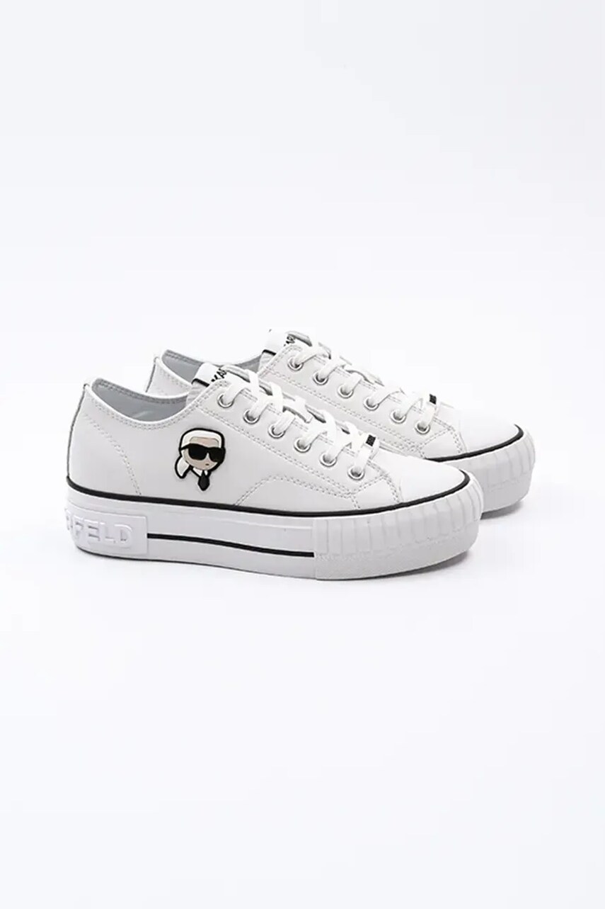 Шкіряні кеди Karl Lagerfeld KAMPUS MAX NFT жіночі колір білий KL60425T