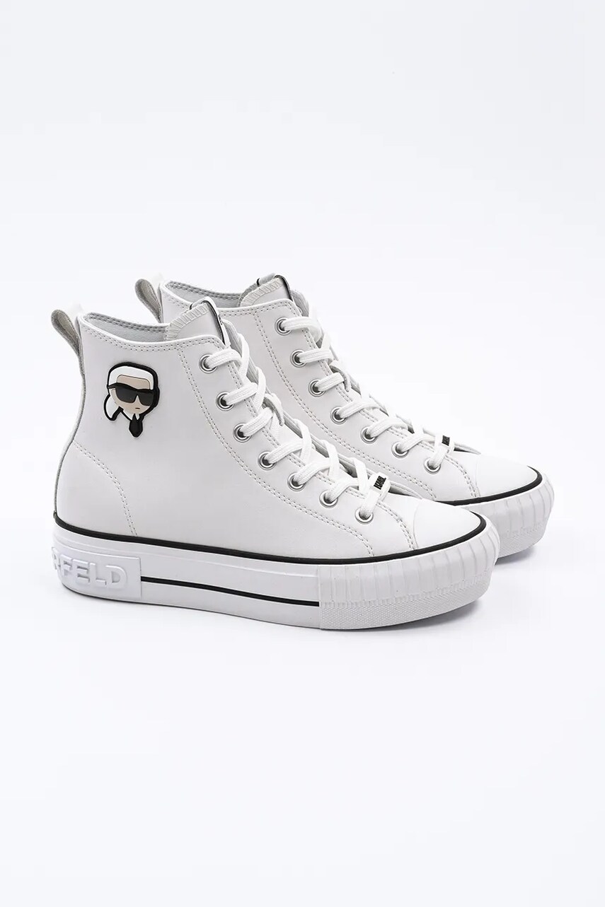 Шкіряні кеди Karl Lagerfeld KAMPUS MAX NFT жіночі колір білий KL60445T