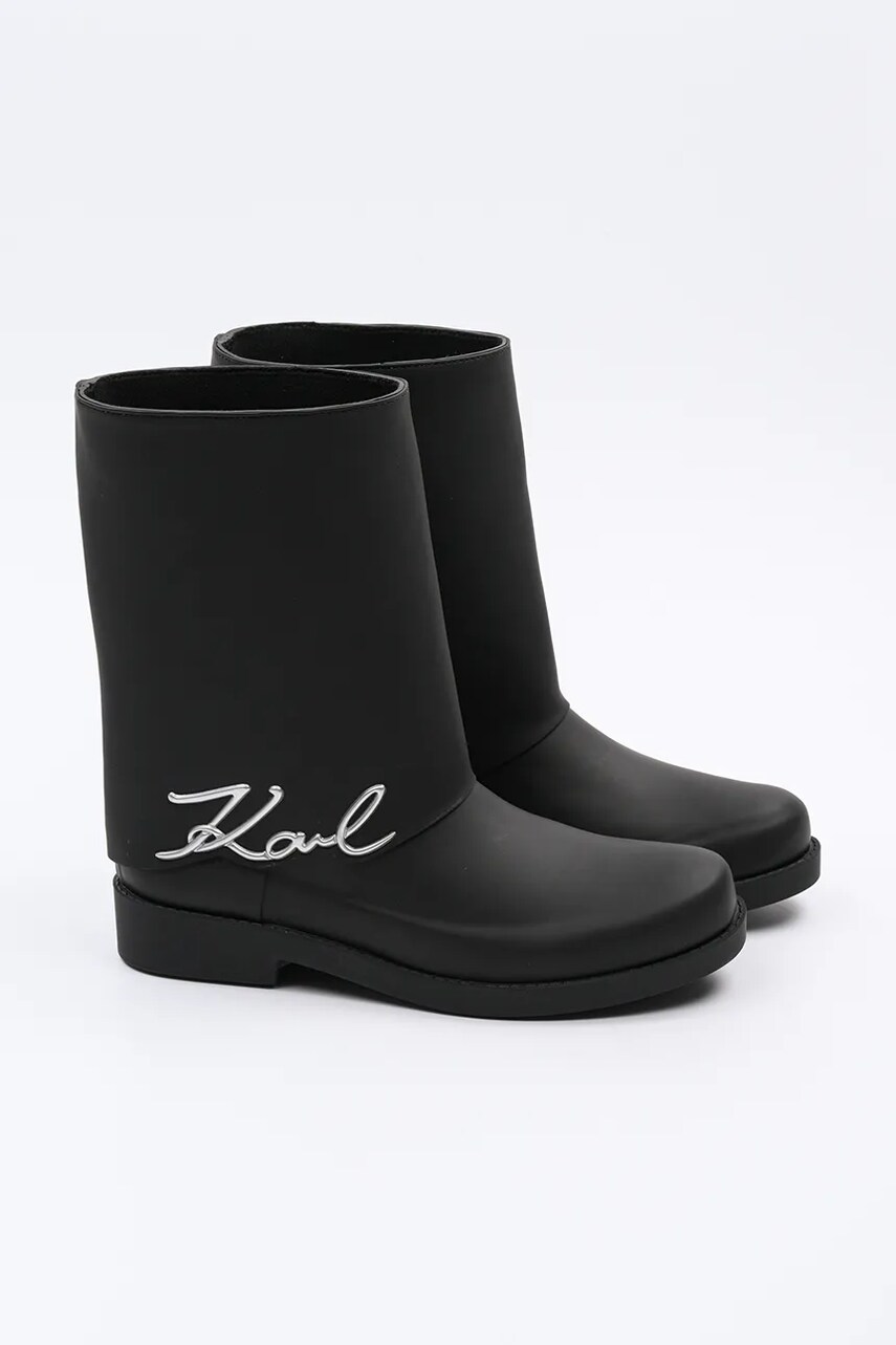 Гумові чоботи Karl Lagerfeld KALOSH жіночі колір чорний KL47064